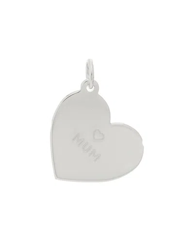 Tiffany & Co . Sterling Silver Mom Heart Charm (authentic Pre-loved) In Metallic