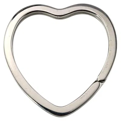 Pre-owned Tiffany & Co . Sterling Silver Open Heart Key Ring #25654 In Multiple