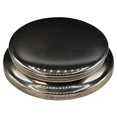 Pre-owned Tiffany & Co Sterling Silver Paperweight Weighted & Unengraved In Black