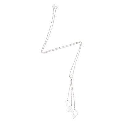 Tiffany & Co . Sterling Silver T. & Co. Letters Lariat Necklace
