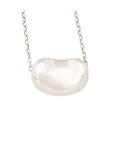 Pre-owned Tiffany & Co Sterling Silver . Elsa Peretti Sterling Silver Bean  18mm Necklace (authent