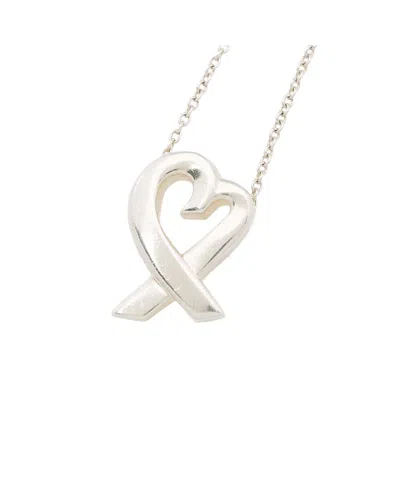 Tiffany & Co Sterling Silver . Paloma Picasso Sterling Silver  Loving Heart Necklace (au