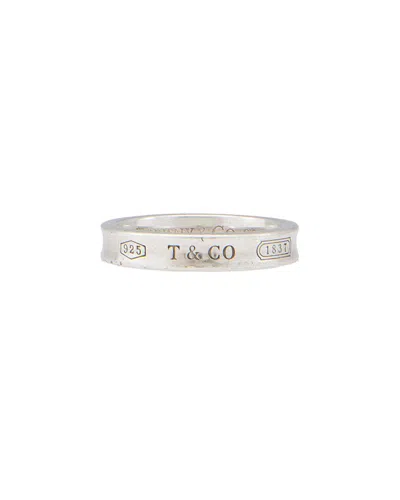 Tiffany & Co Sterling Silver . Vintage Sterling Silver 1837 Narrow  Ring - Size 7 (authe In Metallic
