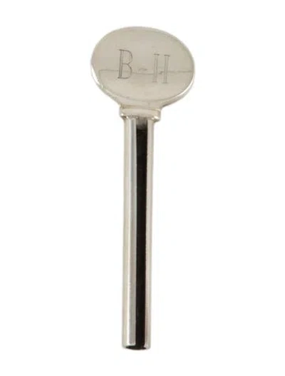 Pre-owned Tiffany & Co Sterling Toothpaste Tube Key In Silver