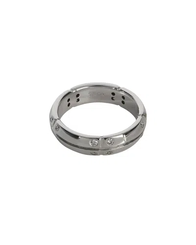 Pre-owned Tiffany & Co . Streamerica 0.20 Ct. Tw. Diamond Band (authentic Pre-loved) In Silver