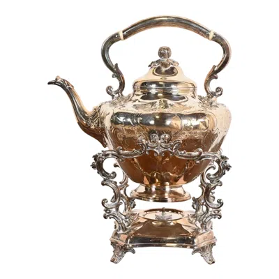 Pre-owned Tiffany & Co . Style Antique Victorian Silverplate Tea Kettle With Boiler