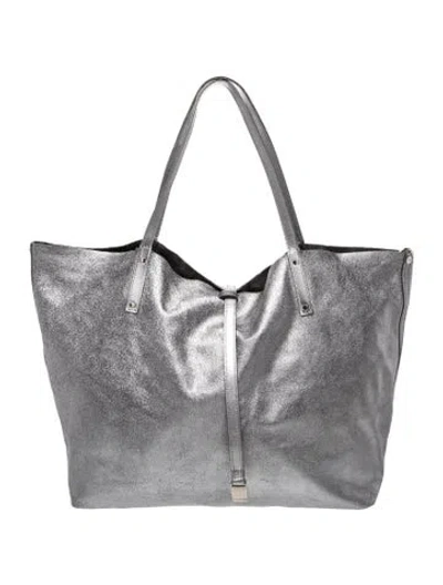 Pre-owned Tiffany & Co Suede Shoulder Bag In Gray