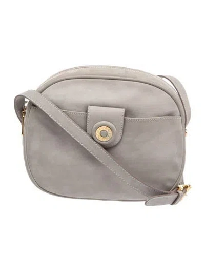 Pre-owned Tiffany & Co Suede Shoulder Bag In Gray