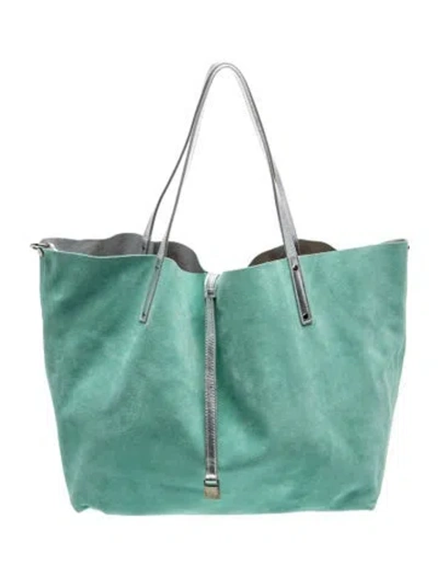 Pre-owned Tiffany & Co Suede Shoulder Bag In Green