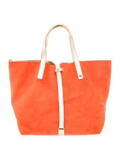 Pre-owned Tiffany & Co Suede Top Handle Bag In Orange
