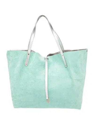 Pre-owned Tiffany & Co Suede Tote In Blue