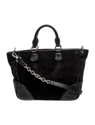 Pre-owned Tiffany & Co Suede Tote Medium In Black