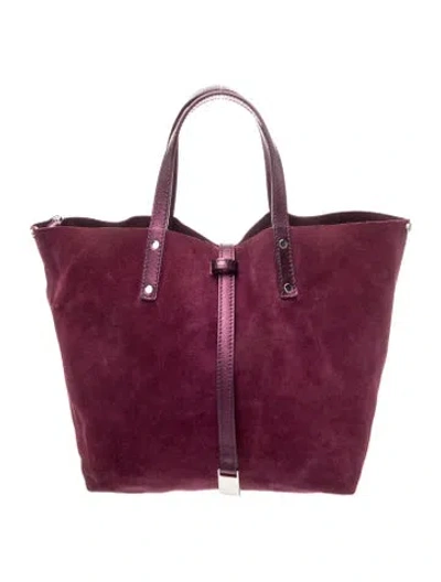 Pre-owned Tiffany & Co Suede Tote In Purple