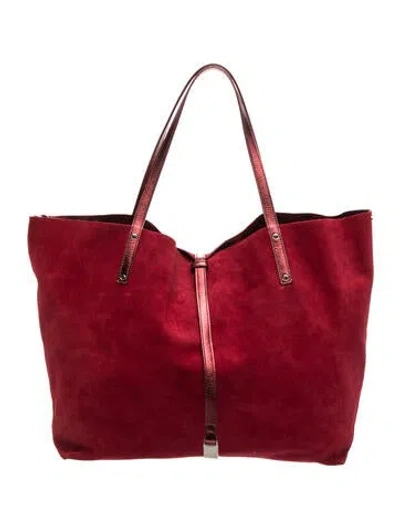 Pre-owned Tiffany & Co Suede Tote In Red
