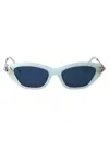 Tiffany & Co Zaffiro Tenue Frosted Acetate Sunglasses In Blue