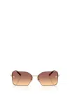 Tiffany & Co . 59mm Gradient Rectangular Sunglasses In Gold