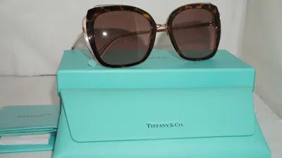 Pre-owned Tiffany & Co Sunglasses Pink Havana Gold Brown Tf4160 82879t 54 19 140
