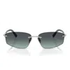 Tiffany & Co . 59mm Irregular Rectangular Sunglasses In Metallic