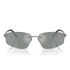 Tiffany & Co . 59mm Irregular Rectangular Sunglasses In Gray