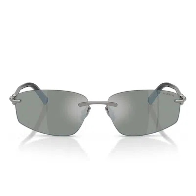 TIFFANY & CO TIFFANY & CO. SUNGLASSES TF3114 600325 GUNMETAL/PEARLESCENT BLUE MIRRORED GRAY UNISEX
