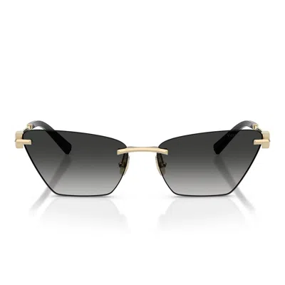 Tiffany & Co . Sunglasses Tf3120 62413 C Pale Gold/gradient Gray Women In Black