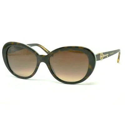 Pre-owned Tiffany & Co Sunglasses Tf4118b 81343b 55mm Havana Azure / Brown Gradient Lens