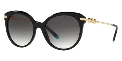 Pre-owned Tiffany & Co Sunglasses Tf4189b 83443c Black W/ Grey Gradient 55mm In Gray