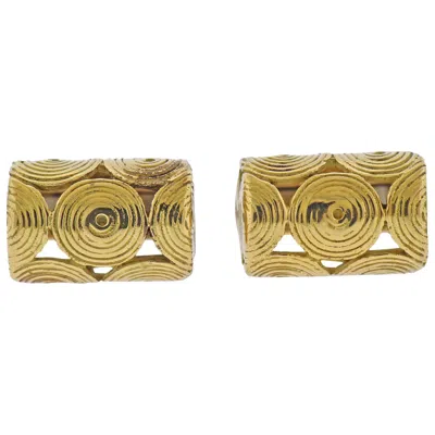 Pre-owned Tiffany & Co . Swirl Motif Gold Cufflinks In Multi