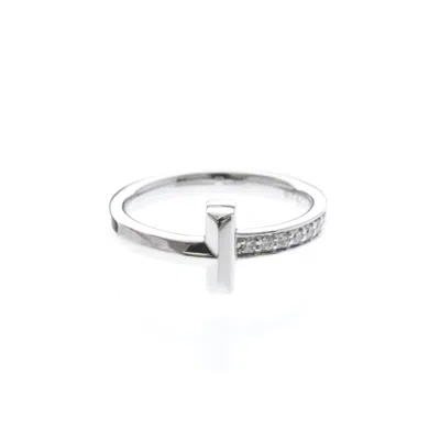 Pre-owned Tiffany & Co . T One Ring / Diamond White Gold / Diamond Silver White_gold Ring Jewelry ()