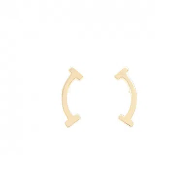 Pre-owned Tiffany & Co T Pink Gold (18k) Stud Earrings () In Multi