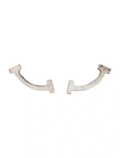 Pre-owned Tiffany & Co T Smile Stud Earrings In Multi
