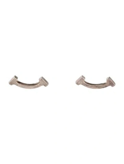Pre-owned Tiffany & Co T Smile Stud Earrings In Multi