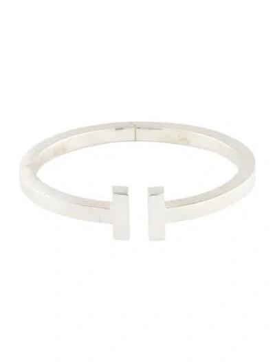 Pre-owned Tiffany & Co T Square Bangle Bracelet, 7.25" In Multi