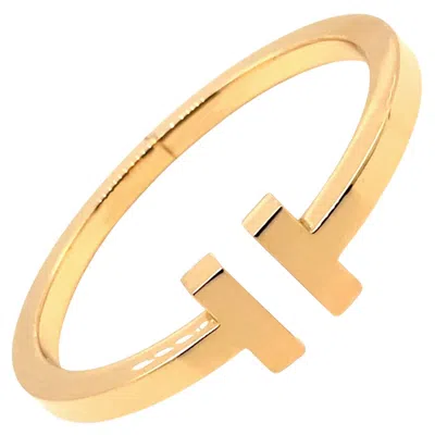 Pre-owned Tiffany & Co . T Square Bracelet 18k Rose Gold With Box In Red