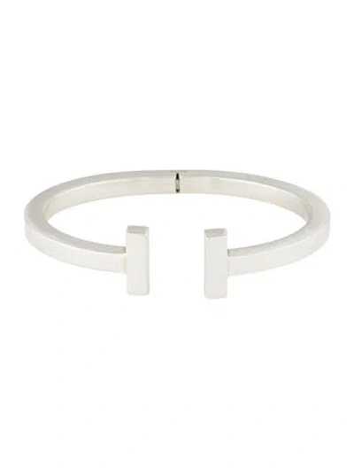 Pre-owned Tiffany & Co T Square Hinged Cuff Bracelet, 6.5" In Multi