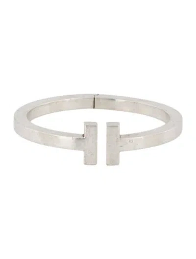 Pre-owned Tiffany & Co T Square Hinged Cuff Bracelet In Multi
