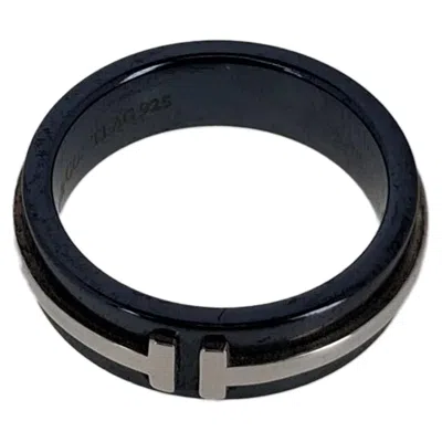 Tiffany & Co T Wide Band Ring In Black Metal