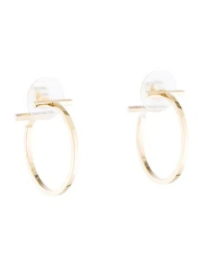Pre-owned Tiffany & Co T Wire Hoop Earrings In Multi