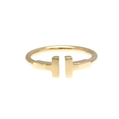 Pre-owned Tiffany & Co T Wire Pink Ring Jewelry () In Gold