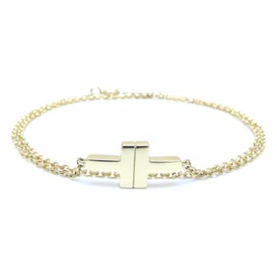 Pre-owned Tiffany & Co T Yellow Gold (18k) Charm Bracelet () In Multi