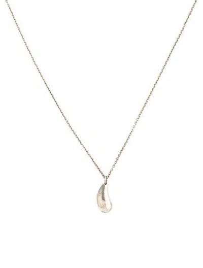 Pre-owned Tiffany & Co Teardrop Pendant Necklace, 16" In Multicolor