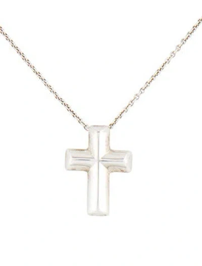 Pre-owned Tiffany & Co Tenderness Cross Pendant Necklace, 17.75" In Multi