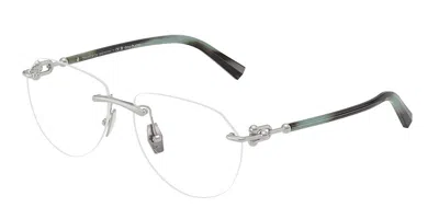 Tiffany & Co Tf1173k 6213 Men's Glasses Silver Size 57 - Free Lenses - Blue Light Block Available In Gold