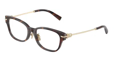 Tiffany & Co Tf2262f Asian Fit 8015 Women's Glasses Tortoiseshell Size 52 - Free Lenses - Blue Light Block Availa In Brown