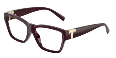 Tiffany & Co Tf2285u 8447 Women's Glasses Burgundy Size 55 - Free Lenses - Blue Light Block Available In Brown