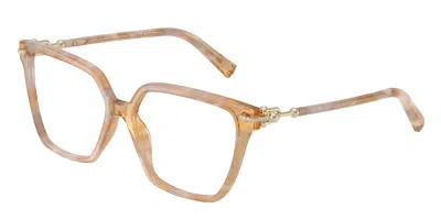 Tiffany & Co Tf2290bu 8451 Women's Glasses Tortoiseshell Size 53 - Free Lenses - Blue Light Block Available In Brown