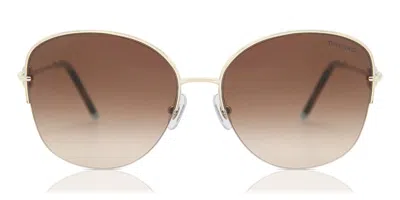 Tiffany & Co Tf3082 60213b Occhiali Da Sole Oro Per Donna In Brown