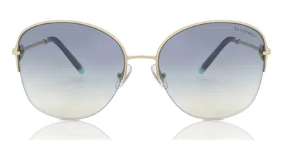 Tiffany & Co Tf3082 61691u Occhiali Da Sole Oro Per Donna In Blue