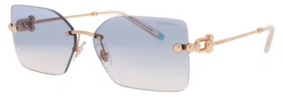 Tiffany & Co . Tf3088 Metal Sunglasses, 59-14-130, Gradient Tinted Lenses, Case Included In 610516 - Rubedo / Blue Brown Gradient