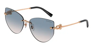 Tiffany & Co Tf3096 610516 Women's Sunglasses Gold Size 60 In White